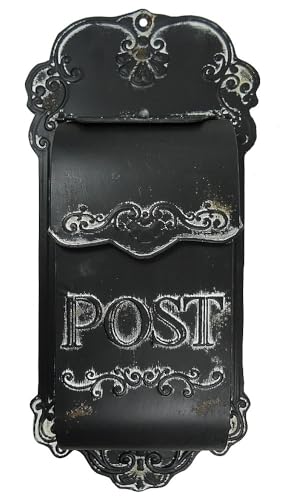 zeitzone Briefkasten Post Zink Vintage Postkasten Schwarz patiniert Landhausstil