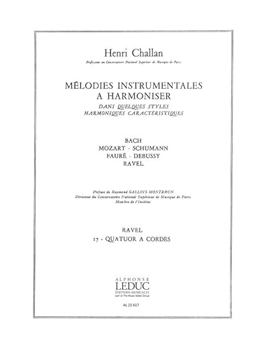 Henri Challan-Melodies Instrumentales a Harmoniser Vol. 17-Streichquartett-BOOK