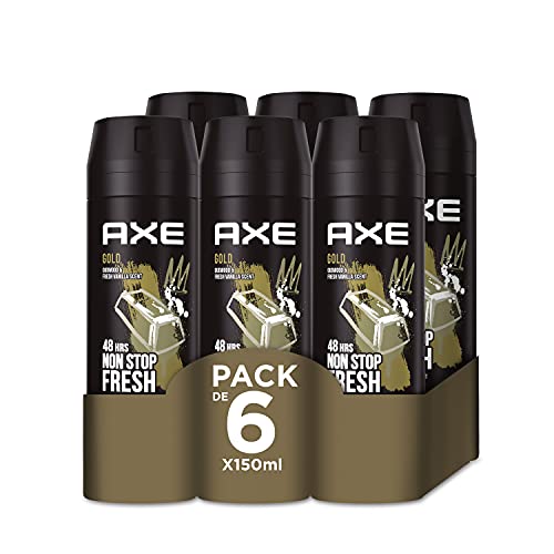 Axe Bodyspray Gold Deodorant für Herren, 150 ml, 6 Stück