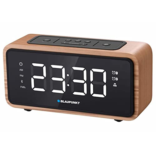 BLAUPUNKT CR65BT Bluetooth Radio Alarm Clock Light Wood Colour