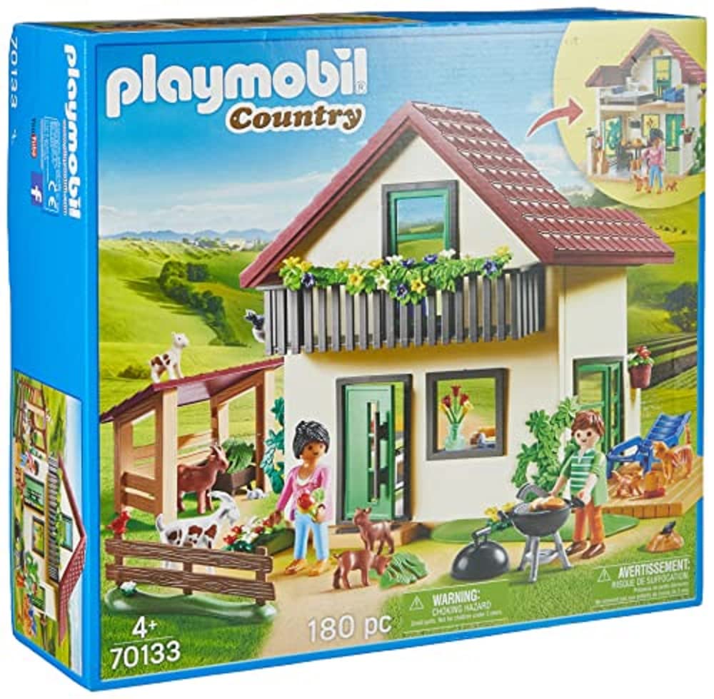 PLAYMOBIL Country 70133 Modern Farm House with Furnishing and Accessories, Toys for Children Ages 4+
