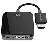 Kanex HDMI auf VGA Adapter für Apple TV 4. Generation & Apple TV 4k - [Monitor/Beamer mit VGA-Anschluss, Full HD 1080p (60Hz), 3,5mm Audio- / Klinkenausgang, 7cm, schwarz] - K172-1075-BK7I