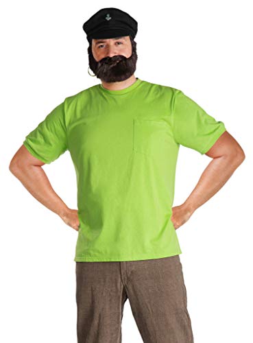 Maskworld Efraim Langstrumpf - Vater von Pippi - Piraten-Kapitän - Kostüm für Erwachsene mit Hemd, Mütze, Bart & Ohrring - Größe L - Verkleidung für Karneval, Fasching & Motto-Party