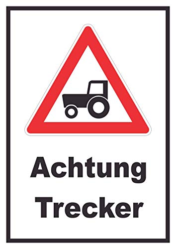 Achtung Trecker Schild A3 (297x420mm)