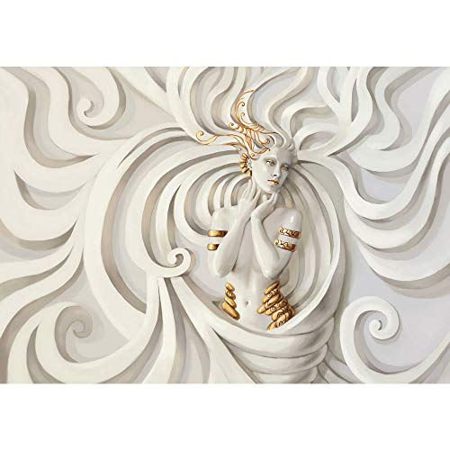 Fototapete 400x280 cm - ALLE TOPSELLER auf einen Blick ! Vlies PREMIUM PLUS - A PERFECT WOMAN - Frau Erotik Gold elegant 3D Wand - no. 045