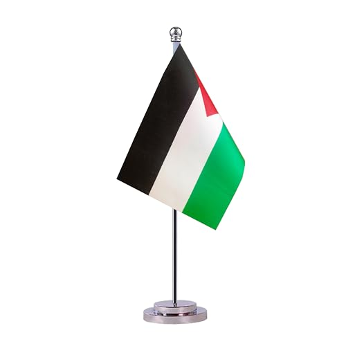 Palästinensische Tischflagge, Tischflagge, kleine Mini-Palästinensische Tischflagge, Miniatur-Flagge, internationale Weltlandflaggen, Festivals, Veranstaltungen, Feiern, Bürodekoration