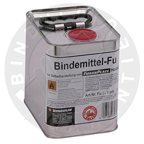 Bindemittel FU zur Selbstherstellung von Fugenplast Holzkitt inkl. Pinsel zum Auftagen (2.5 kg Kanne)