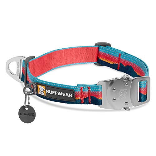 Ruffwear Top Rope Hundehalsband, Reflektierendes Halsband mit Metallschnalle für den Täglichen Gebrauch, Sonnenuntergang, 36-51 cm