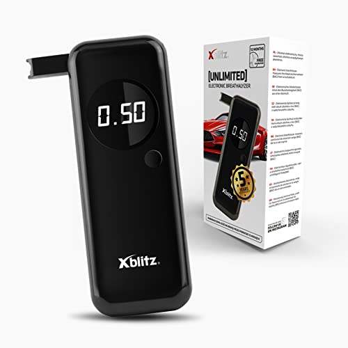 Xblitz® Unlimited elektronischer Atemalkoholtester mit Zubehörsatz - Semi-Transmissionssensor