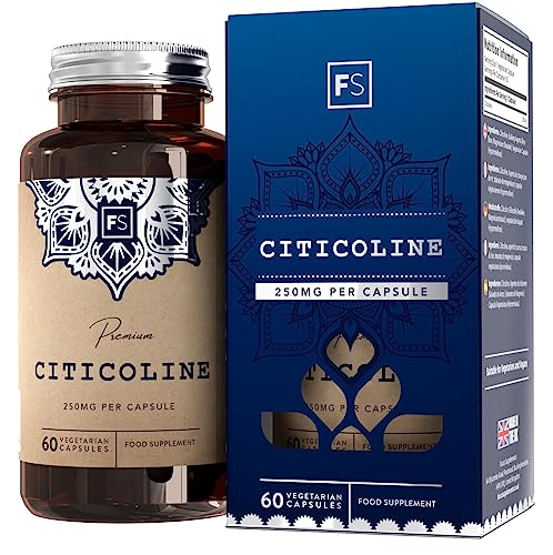 FS Citicoline | 60 Kapseln Cholin Hochdosiert – 250mg Citicolin pro Portion | Cholin Extrakt CDP Cholin | Gentechnik-, Gluten-, Milch- und Allergenfrei | Hergestellt in Großbritannien