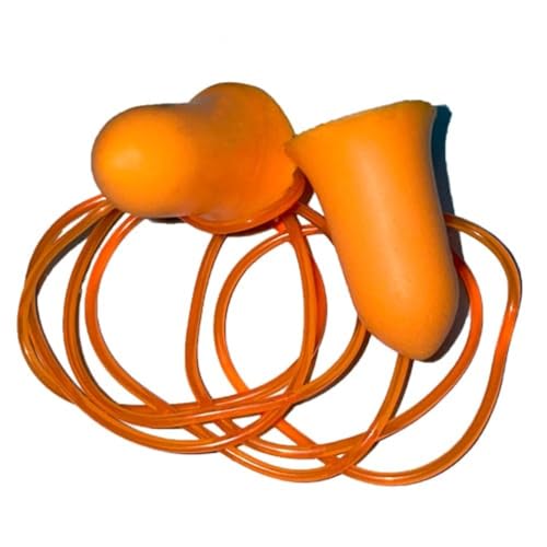 Gehörschutzstöpsel aus PU-Schaum mit Band in leuchtendem Orange Perfekt geeignet für den lauten Arbeitsalltag Art.-Nr. 15153 (50)