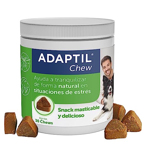 ADAPTIL Chew Anti-Stress-Leckerlis für Hunde, natürlich, köstlich, gegen Angst, 30 Stück