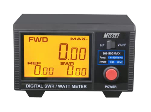 NISSEI DG-503 MAX Digital Roe (SWR) und Leistung - CW/FM/FDMA/DMR (TDMA)/Am/SSB (PEP)