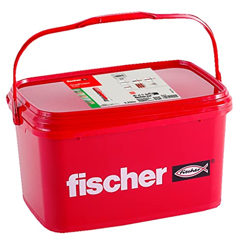 fischer 564115 DuoPower-Eimer, Rot, 6x30