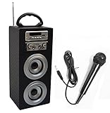 MSA Musikinstrumente KBQ33 Bluetooth® Lautsprecher AUX, FM Radio, SD, USB Carbon