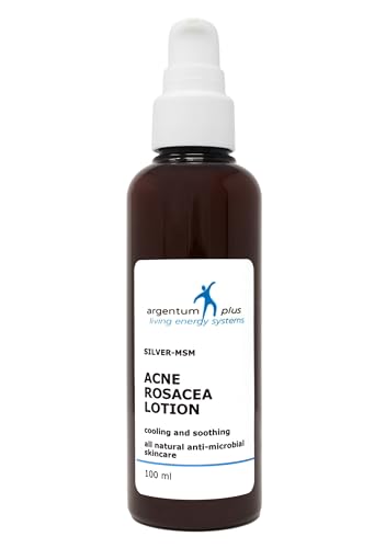 argentum plus - Silber-MSM Akne Rosacea Lotion 100 ml | Natürliche Pflege für die zu Akne Rosacea und papulopustulöser Rosacea neigende Haut