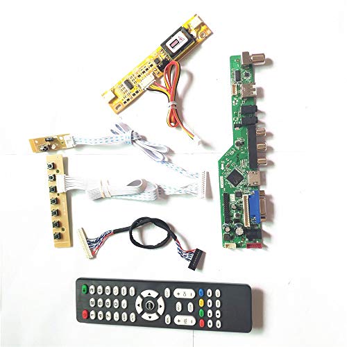LM185WH1-TLF5/TLF6/TLF9 T.V53 Drive Card Board HDMI VGA USB AV LVDS 2CCFL 30Pin Tastatur + Fernbedienung + Wechselrichter LCD Monitor DIY Kit (LM185WH1-TLF9)