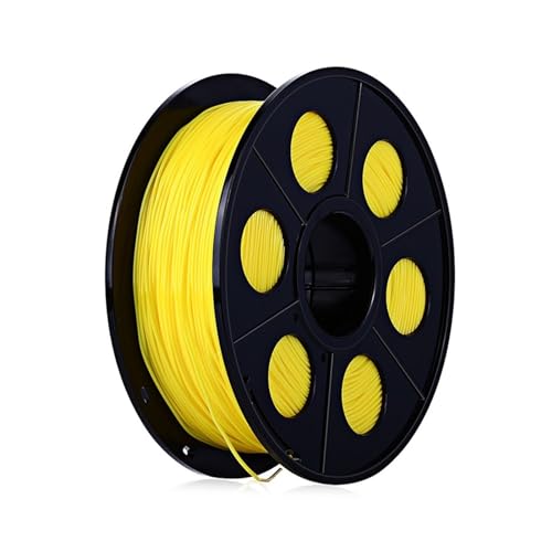 1 kg/Rolle 3D-Druckerfilamente, 1,75 mm flexibles TPU, 3D-Druckstiftmaterialien, solides buntes Filament, einfach zu druckendes Zubehör (Farbe : Yellow)