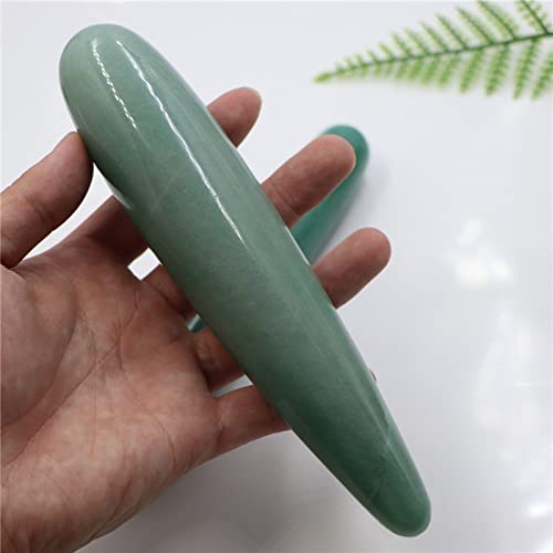 18 cm natürlicher grüner Kristallstab Handgeschnitzter Massagestab Kristall-Edelsteinstab, 18-3 cm Haushalt (Color : 18-4cm)