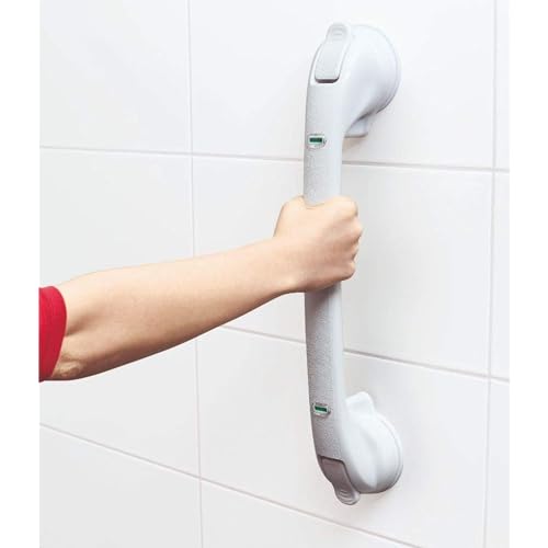 TronicXL XXL Premium Vakuum Griff für Badewannen Dusche WC 50cm Aufstehhilfe Badewannengriff Haltestange Montage OHNE BOHREN Schrauben Duschgriff Badezimmer Saugnapf Griffstange Handgriff Haltegriff