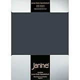 Janine Spannbettlaken Elastic - extra weiches und elastisches Spannbetttuch - für Matratzen 90x190cm bis 120x200cm Titan