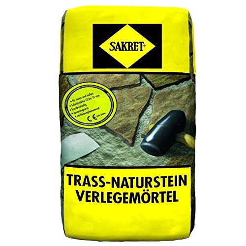 25Kg Trass-Naturstein-Verlegemörtel TNV Trassmörtel für Natursteine außen + innen SAKRET