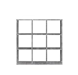 FORTE Mauro Regal 3x3 Fächer, Holzwerkstoff, Betonoptik Lichtgrau, (B*H*T): 107,2 x 107,3 x 32,9 cm