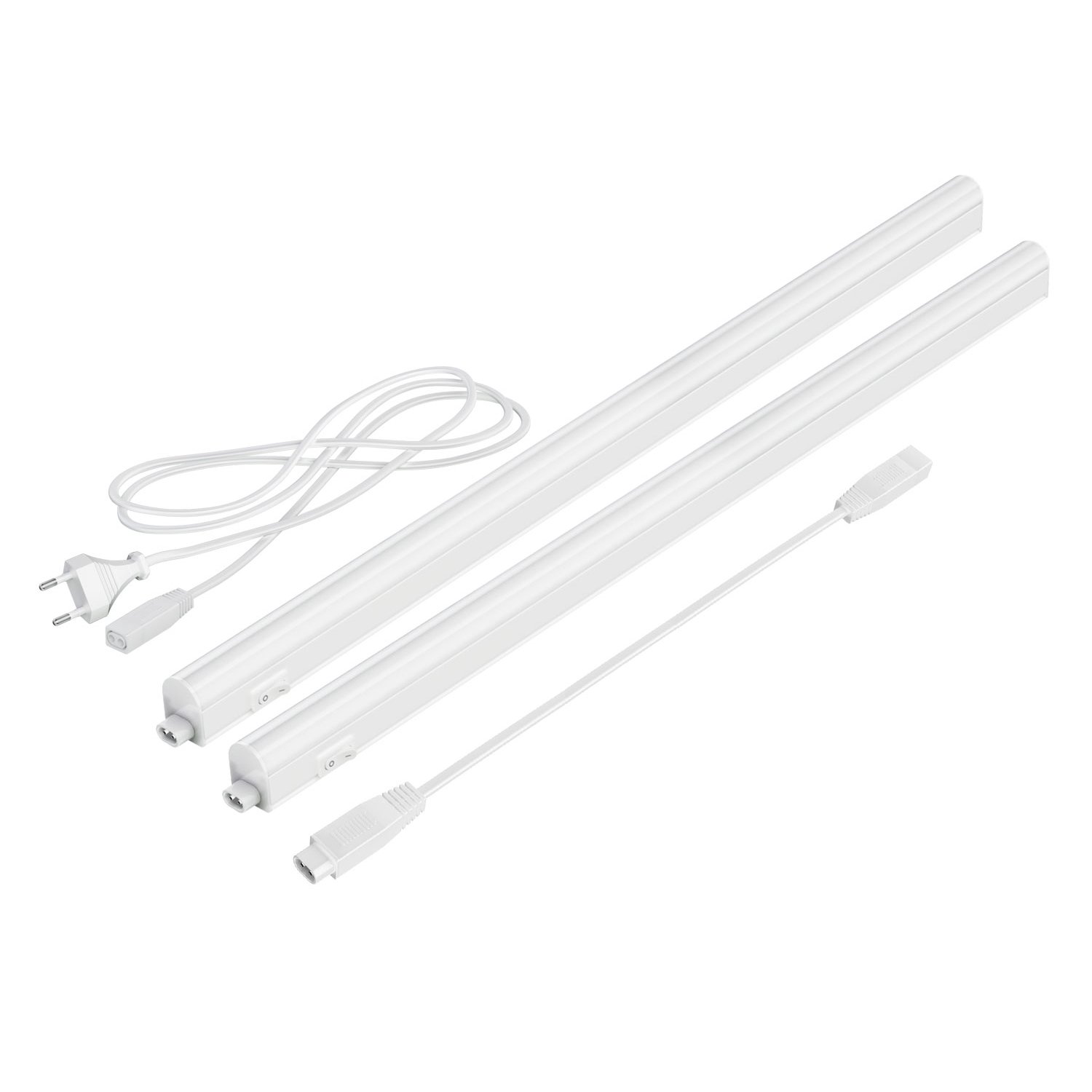 parlat LED Unterbau-Leuchten Rigel, je 57,3cm, 40cm Kabel, je 880lm, weiß, 2er Set