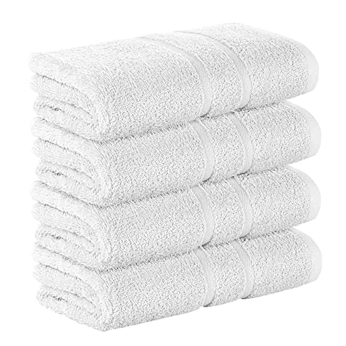 StickandShine 4er Set Premium Frottee Handtuch 50x100 cm in weiß in 500g/m² aus 100% Baumwolle
