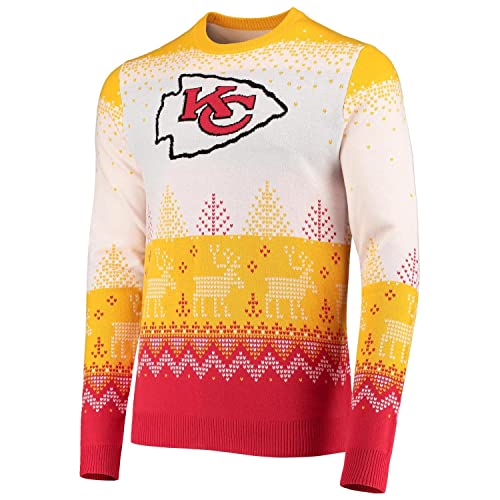 FOCO NFL Ugly Sweater Xmas Strick Pullover Kansas City Chiefs XXL