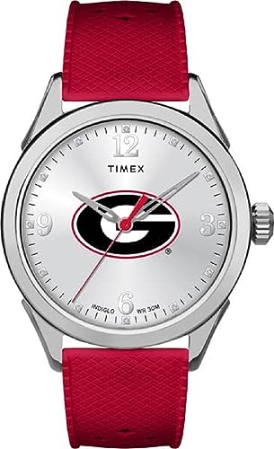 Timex Women's Collegiate Athena 40mm Watch – Georgia Bulldogs with Red Silicone Strap