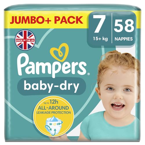 Pampers Baby-Dry-Windeln, Größe 7, 58 Stück
