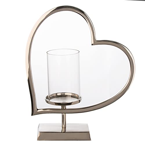 GILDE Windlicht Amor, (1 St.), aus Aluminium mit Glas-Zylinder