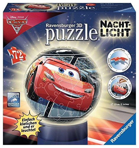 Ravensburger 3D Puzzle 11816 The Movie Disney Nachtlicht: Cars 3 3D-Puzzle