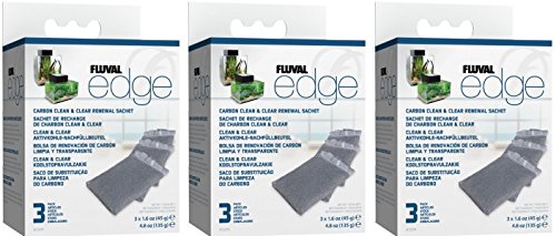 Fluval (3 Pack) Edge Carbon klar und sauber Erneuerung Beuteln (3 Beuteln Pro Pack/9,)