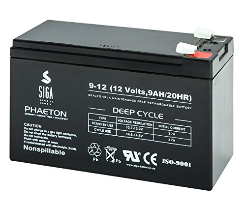 Blei Akku 12V 9Ah Batterie Bleigel Gel AGM Batterie ersetzt 7Ah 7,2Ah 12Volt