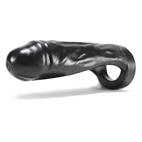 Oxballs Thug Double Penetrator - Dildo mit Cockring - 20.5 cm lang - Ø bis 5.2 cm, schwarz