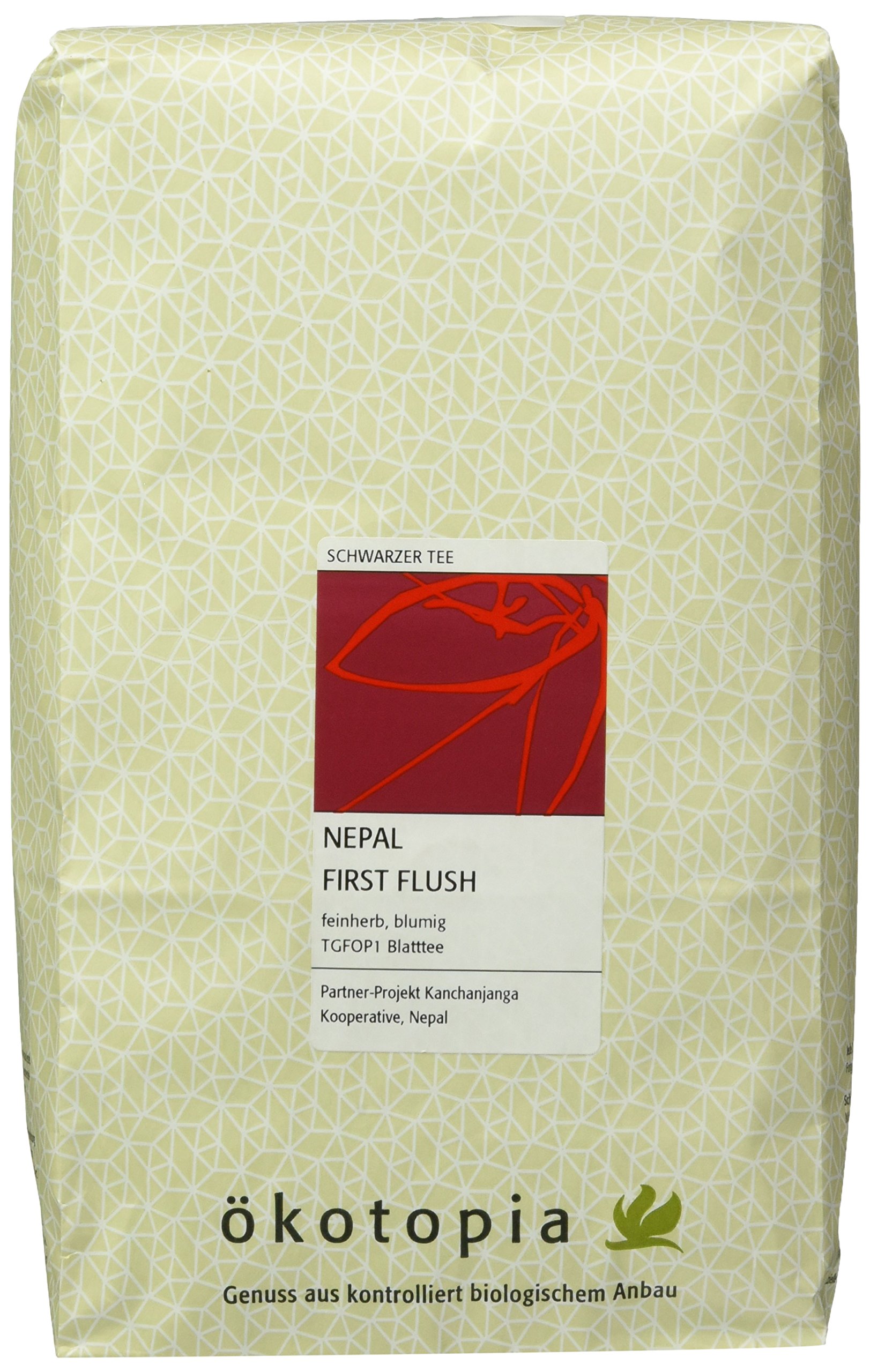 Ökotopia Schwarzer Tee Nepal First Flush, 1er Pack (1 x 1000 g)