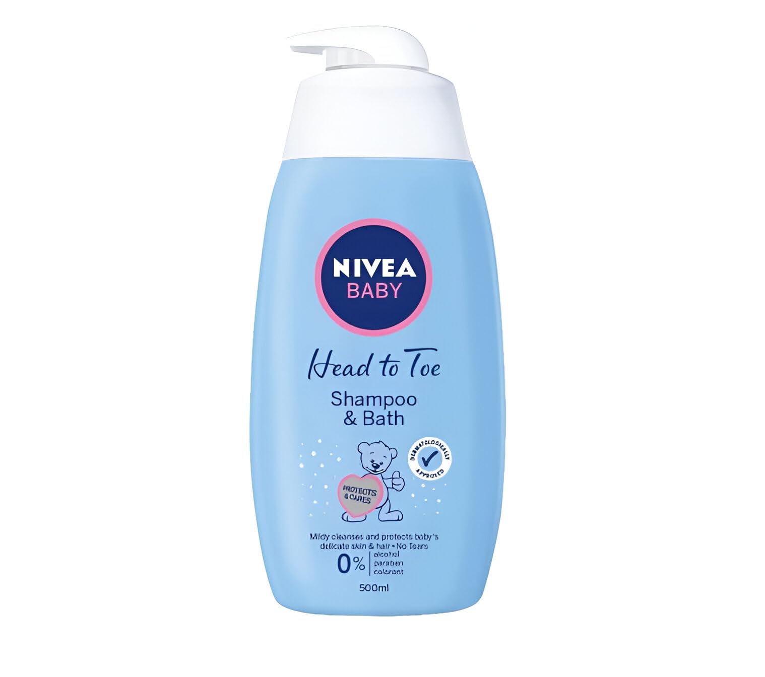 Nivea Baby Shampoo & Bath Foam Head to Toe Without Soap Without Parabens Soothing 0% Alcohol 0% Alkaline Soaps Skin Neutral Ph for Every Skin Type 500ml (Pack of 3)