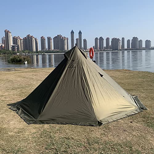 Pyramid Hot Zelt Outdoor Camping Wasserdichtes Tipi-Zelt 1 Person Tipi-Zelt Winterofenzelt mit Schneerock