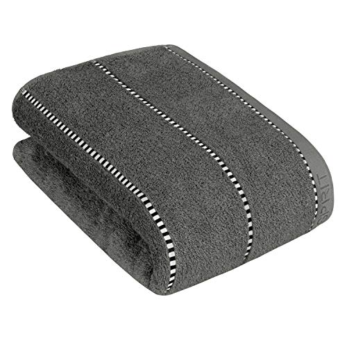 ESPRIT Duschtuch Box Stripes | 740 Grey Steel - 72 x 140