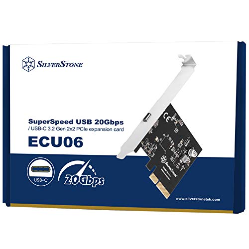 Silverstone SST-ECU06 - SuperSpeed-20Gbps-USB-3.2-Type-C-Gen-2x2-PCIe-Host-Karte, Übertragungsgeschwindigkeit bis zu 32 GT/s