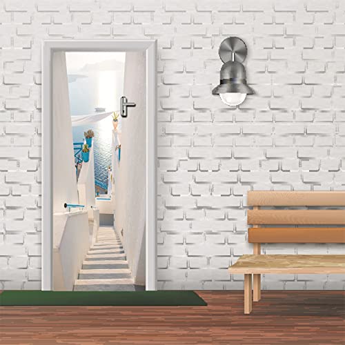 ZZDXL Türtapete Selbstklebend 3D 77X200 Treppe Türtapete Selbstklebend Türposter Fototapete Türfolie Poster Tapete 3D Türaufkleber Diy Türbild
