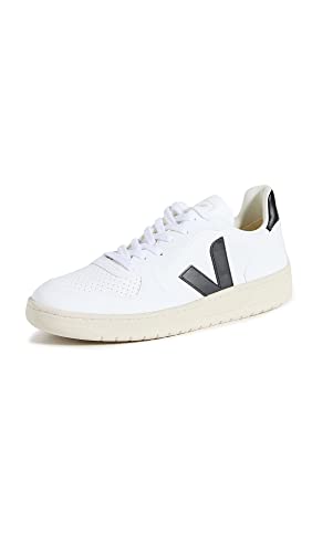Veja Herren V-10 CWL Sneakers, Weiß/Schwarz, 42 EU