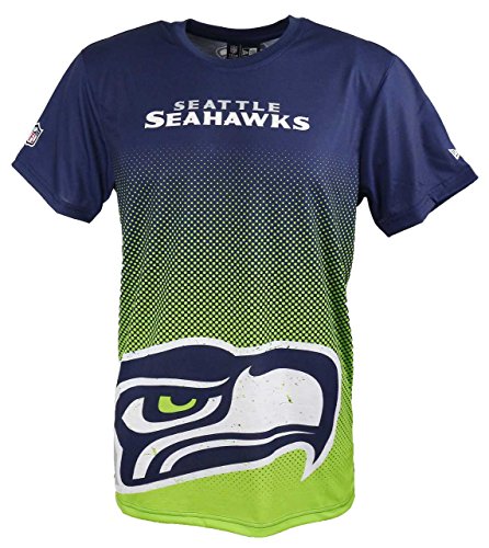 New Era Seattle Seahawks Tee/T Shirt NFL Gradient Tee Navy - M