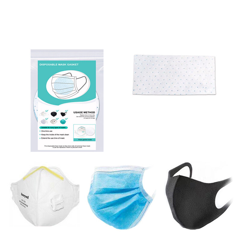 BIKIGHT 300 Stk. Einweg-Mundmaskenpad PM2.5 Filterschutzpad Komfortable atmungsaktive Gesichtsmaske Filtermatte