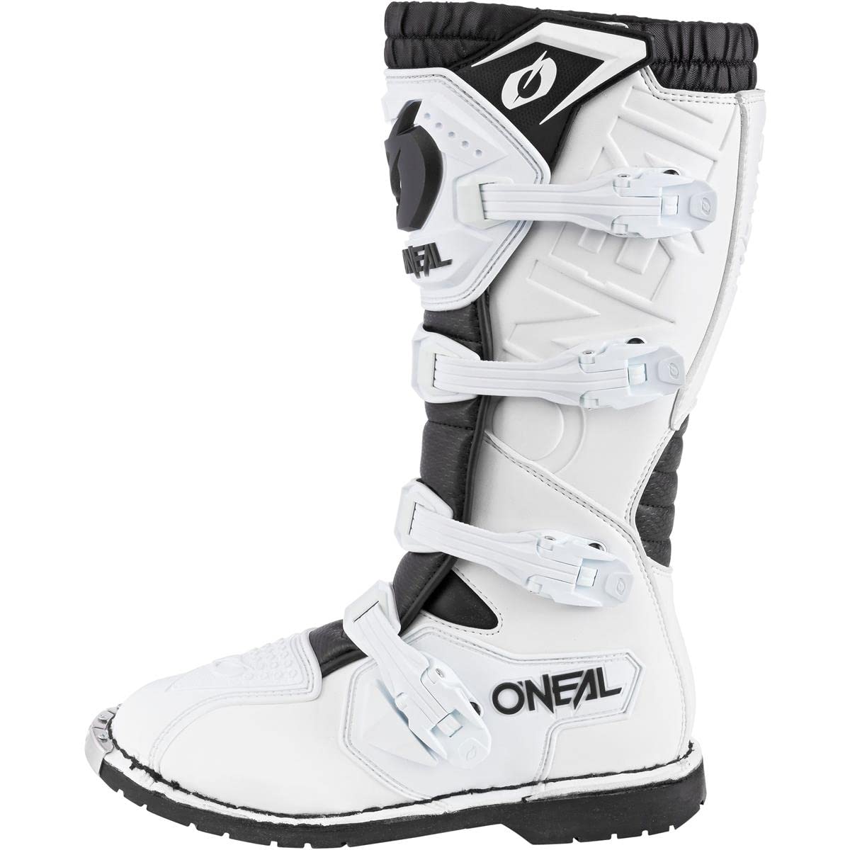 O'NEAL | Motocross-Stiefel | Enduro Motorrad | Komfort durch Air-Mesh-Innenleben, verstellbare Verschlussschnallen, hochwertiges Synthetik-Material | Boots Rider Pro | Erwachsene | Weiß | Größe 40
