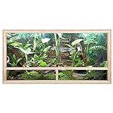 ECOZONE Holz Terrarium mit Seitenbelüftung 120 x 60 x 60cm - Holzterrarium aus OSB Platten - für Schlangen, Reptilien & Amphibien