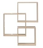 Glorex 6 1320 304 - Design Rahmen aus Holz in quadratischer Form, 3 Stück in 3 verschiedenen Größen, ca. 30 x 30 x 10 cm, 27 x 27 x 10 cm und 24 x 24 x 10 cm