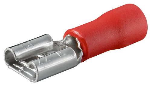 10er Set Flachsteckhülsen rot 2,8 mm - 0,5-1,5mm² VPE 100 Stück Stromstärke 10 A